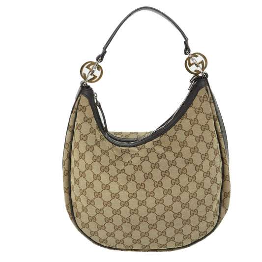 Luxury Gucci GG Canvas Shoulder Bag Beige 232962  8702