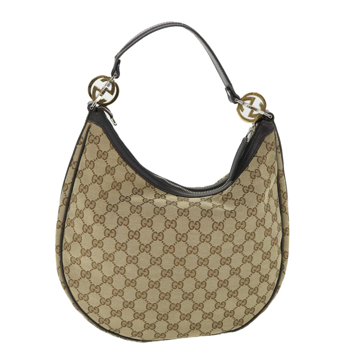Luxury Gucci GG Canvas Shoulder Bag Beige 232962  8702