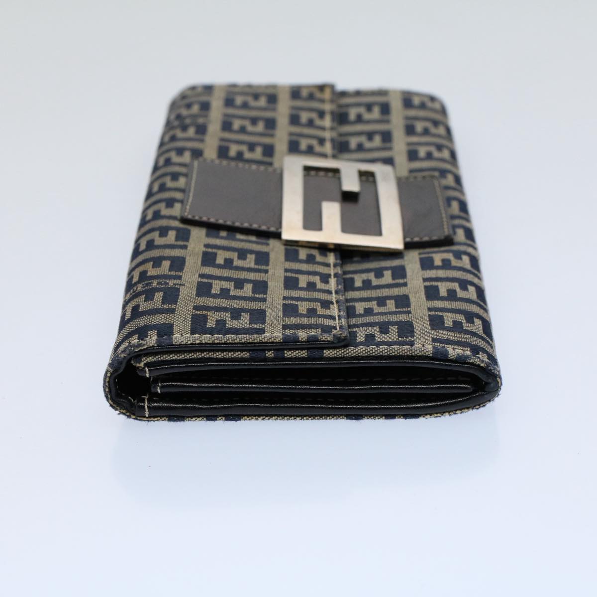 Luxury FendiZucchino Canvas Wallet Navyyk8715