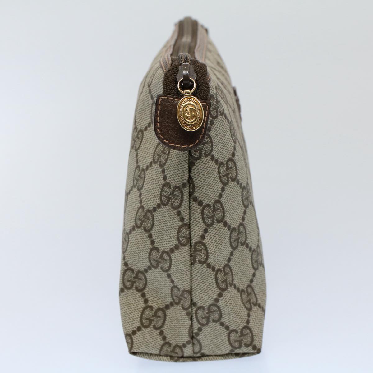 Luxury Gucci GG Canvas Pouch PVC Leather Beige 014 115 6088 9411  8737