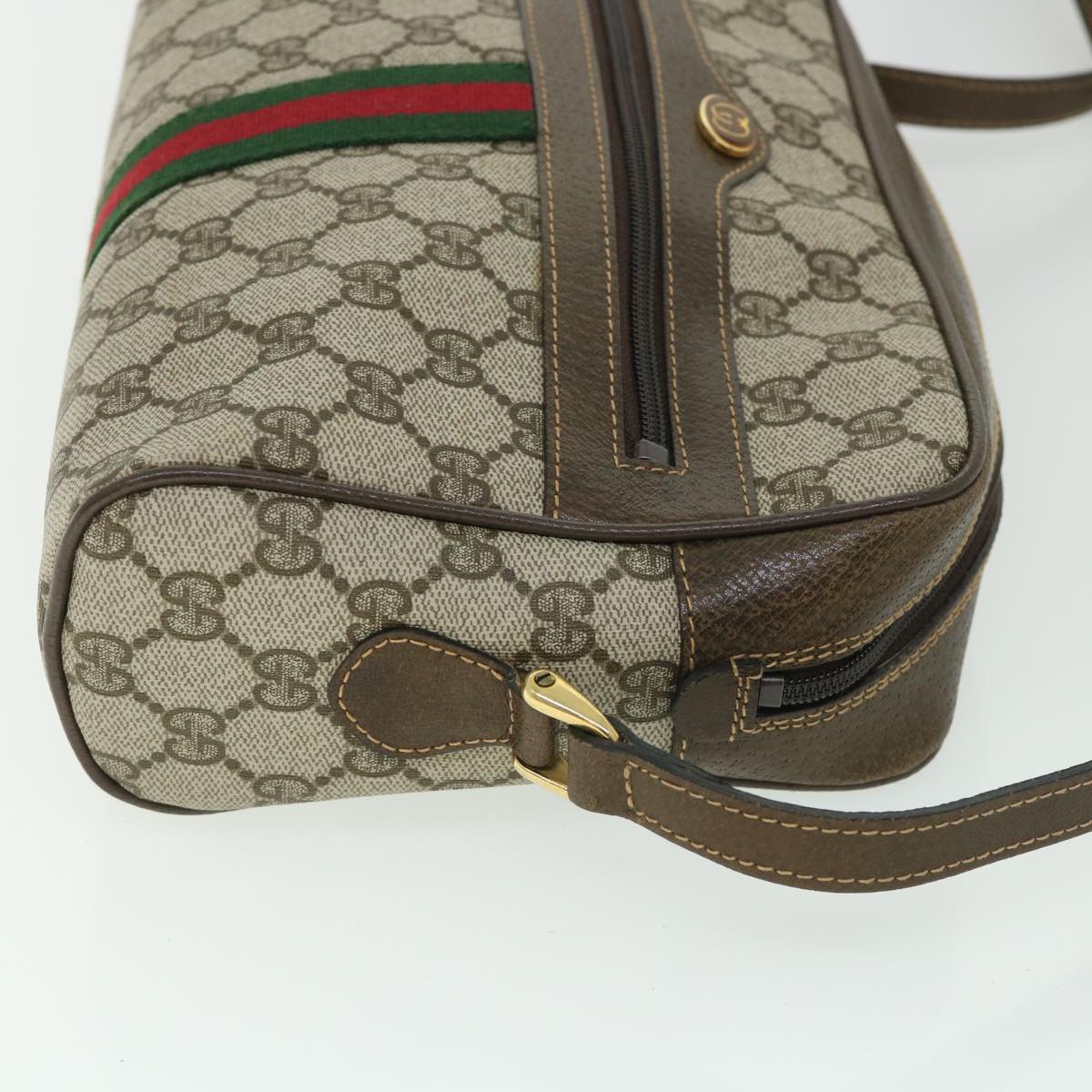 Luxury Gucci GG Canvas Web Sherry Line Shoulder Bag Beige Red 001 4071 5  8754