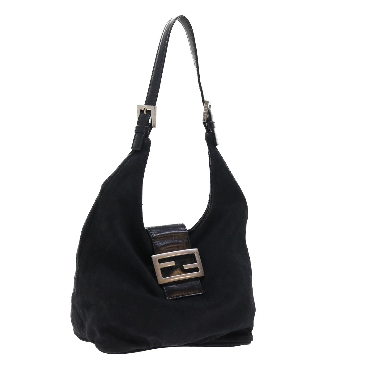 Luxury FendiMamma Baguette Shoulder Bag Nylon Blackyk8798