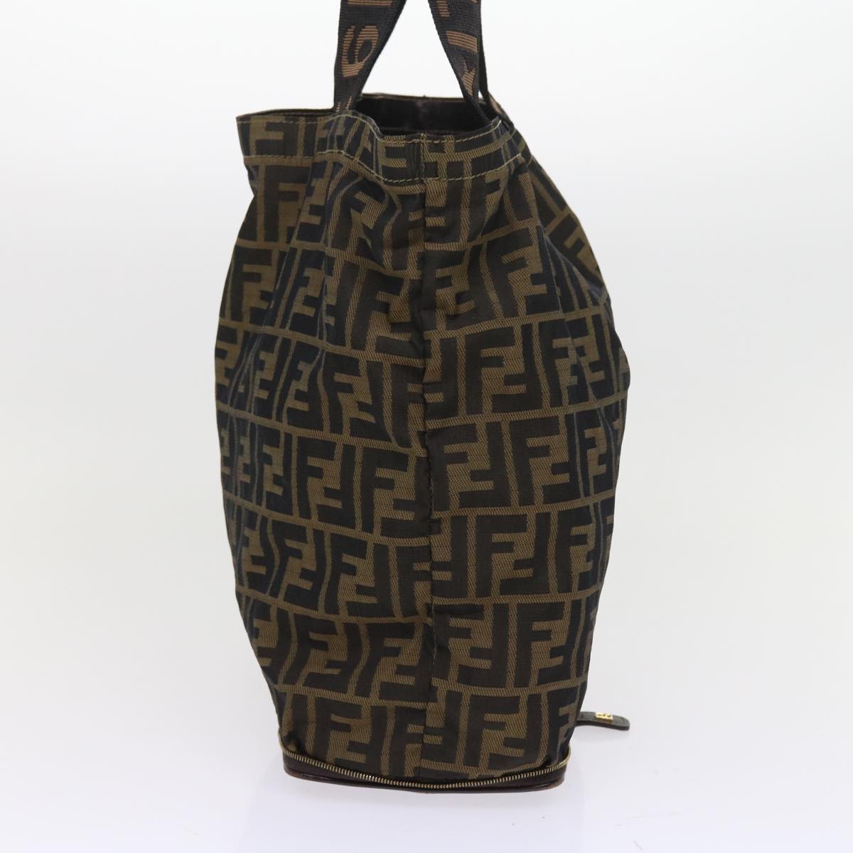Luxury FendiZucca Canvas Tote Bag Black Brownyk9026