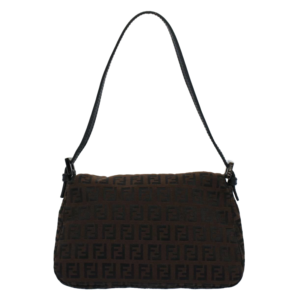 Luxury FendiZucchino Canvas Mini Mamma Baguette Shoulder Bag Brownyk9034
