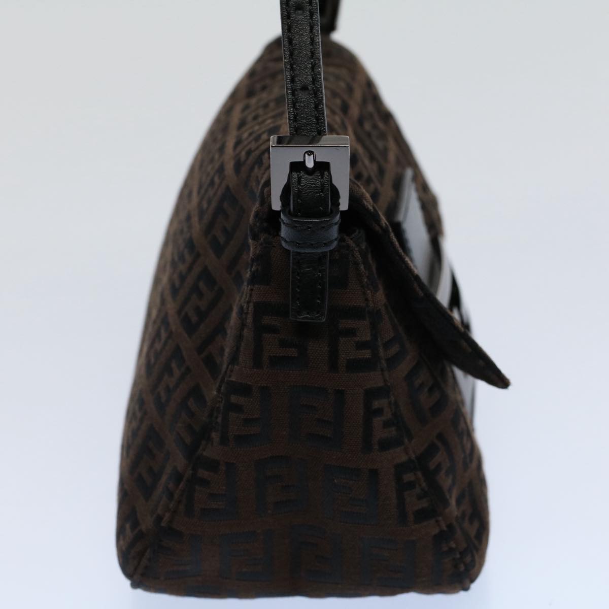 Luxury FendiZucchino Canvas Mini Mamma Baguette Shoulder Bag Brownyk9034