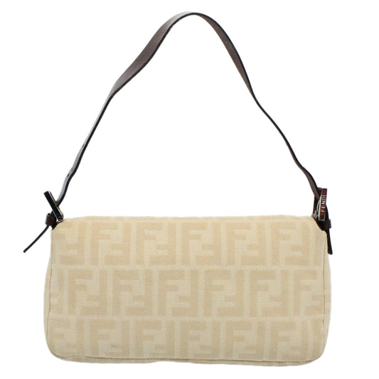 Luxury FendiZucca Canvas Mamma Baguette Shoulder Bag Beige 3505 26424 008yk9079