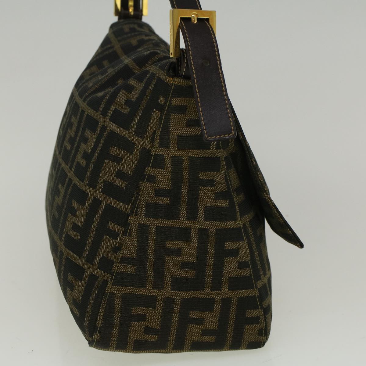 Luxury FendiZucca Canvas Mamma Baguette Shoulder Bag Brownyk9181