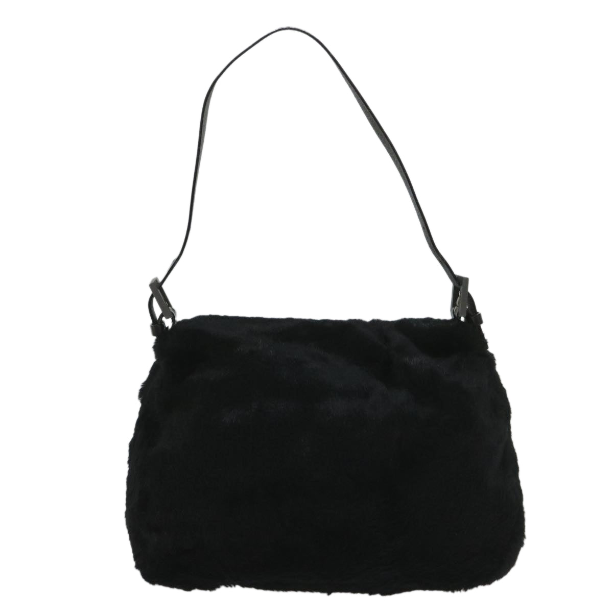 Luxury FendiMamma Baguette Shoulder Bag Fur Blackyk9200