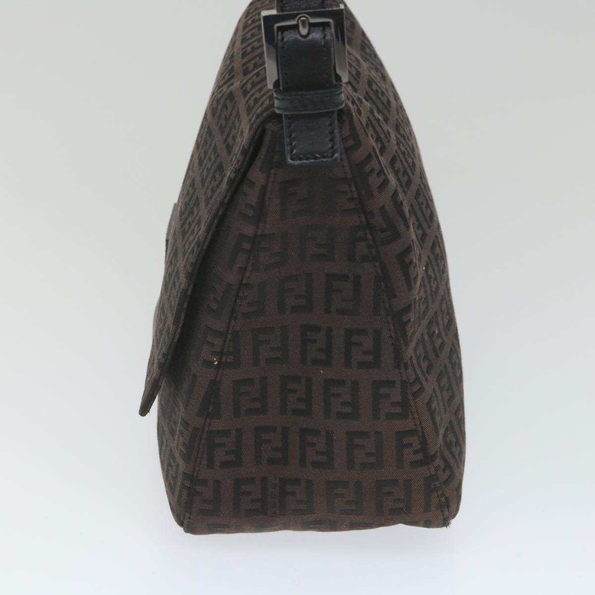 Luxury FendiZucchino Canvas Mamma Baguette Shoulder Bag Blackyk9359