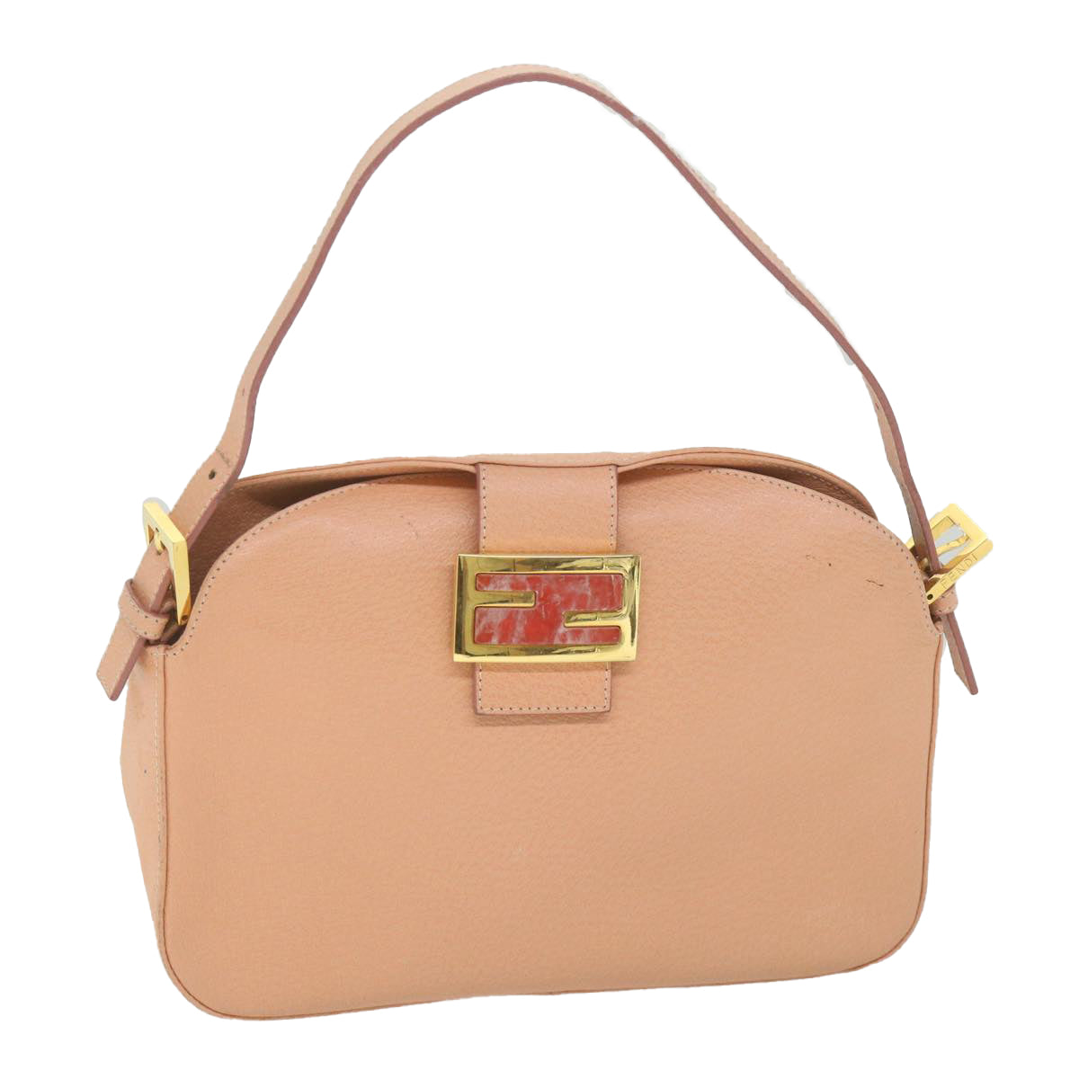 Luxury FendiMamma Baguette Shoulder Bag Leather Pink 2373 26725 018yk9474