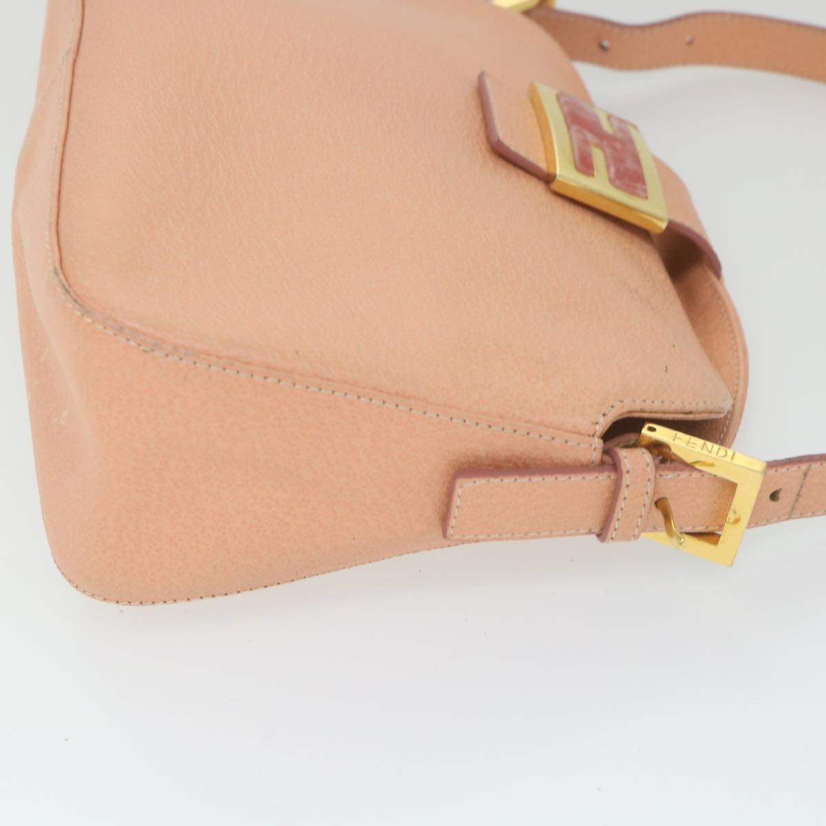 Luxury FendiMamma Baguette Shoulder Bag Leather Pink 2373 26725 018yk9474