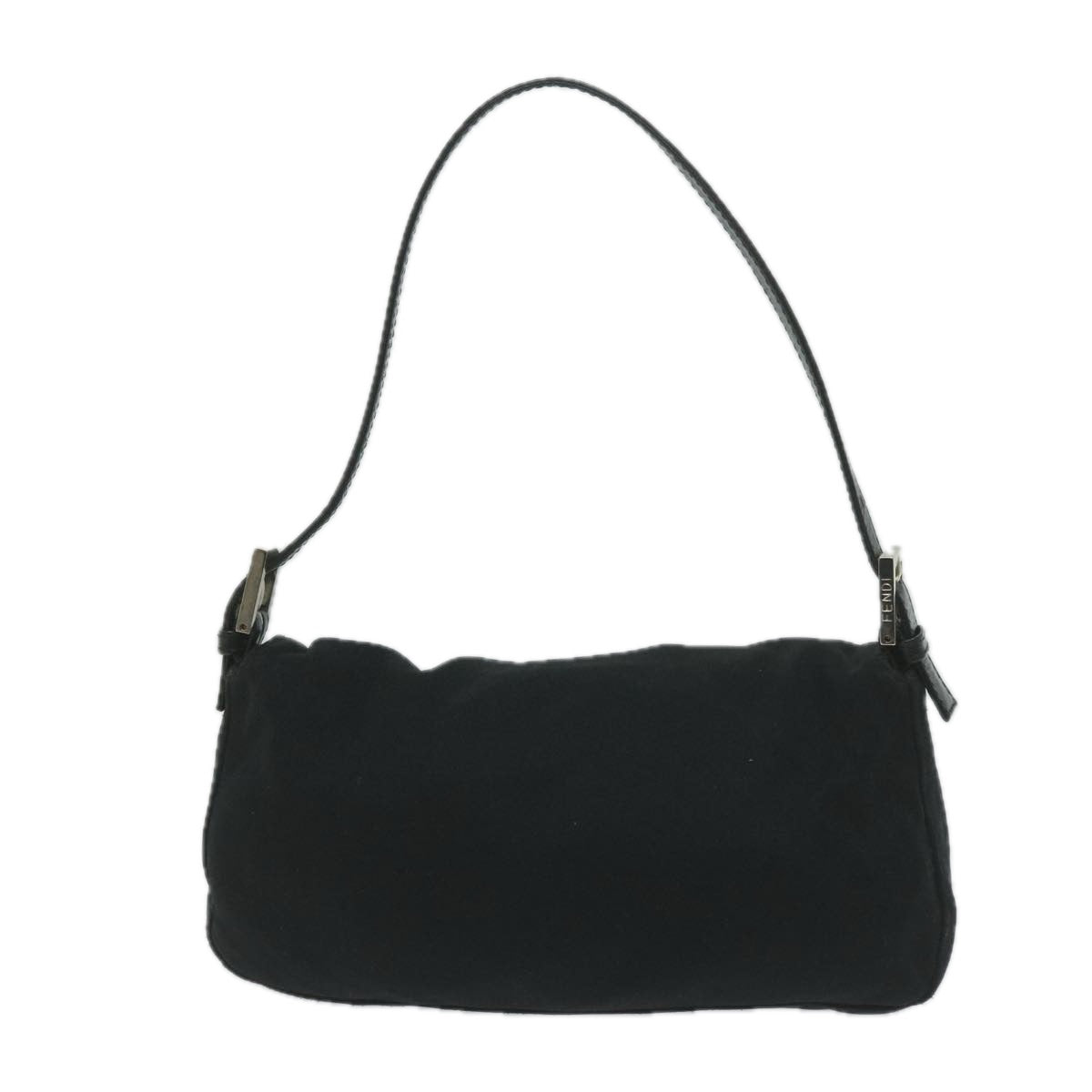 Luxury FendiMamma Baguette Shoulder Bag Nylon Black 2355 26424 008yk9685