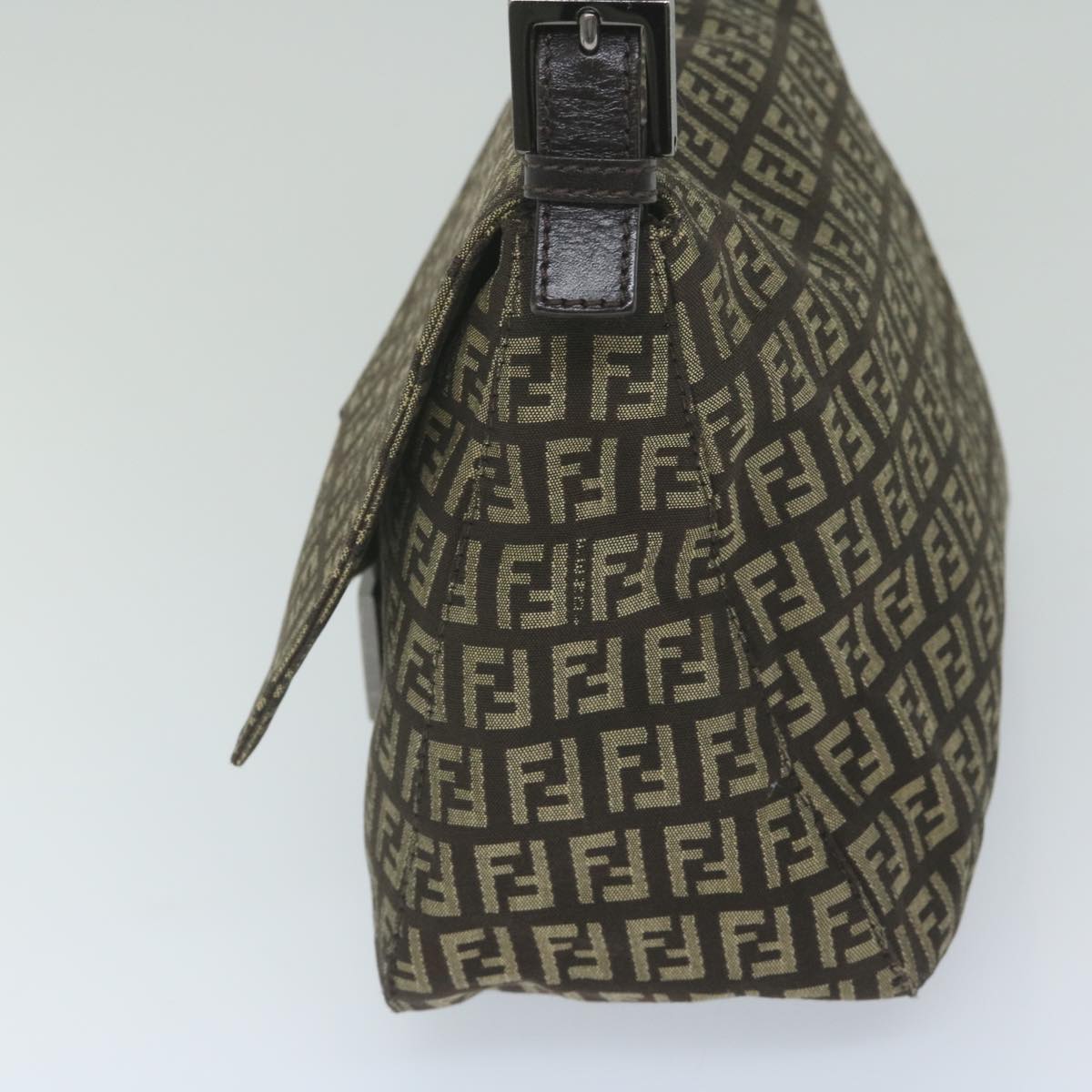 Luxury FendiZucchino Canvas Mamma Baguette Shoulder Bag Brownyk9694