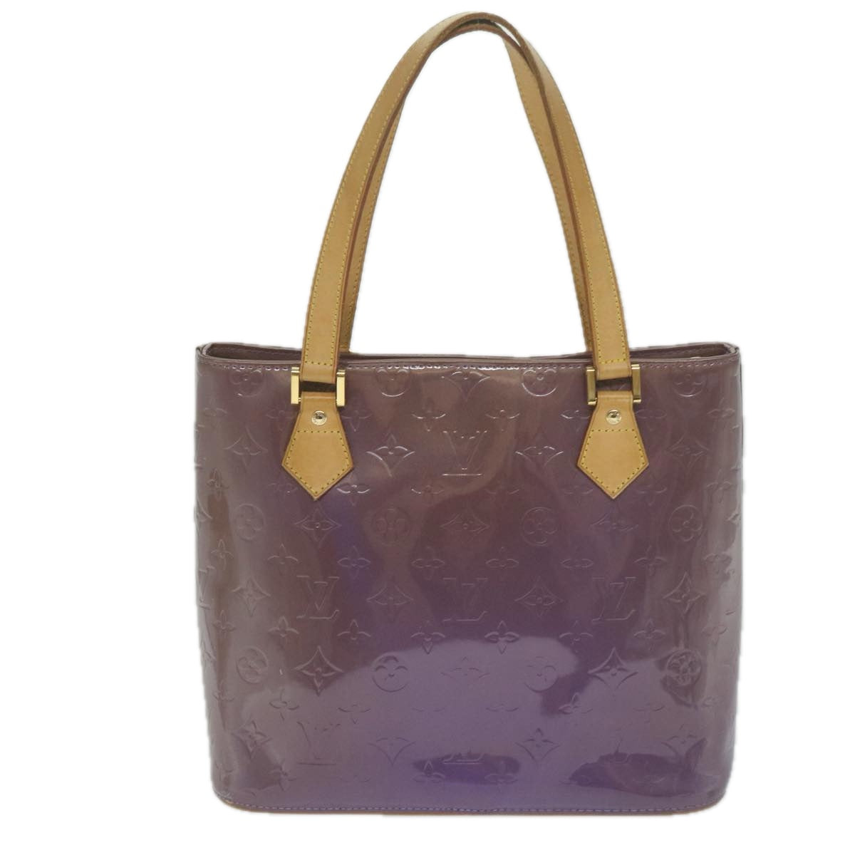 LOUIS VUITTON Monogram Vernis Houston Hand Bag Purple Viole M91093 yk9867