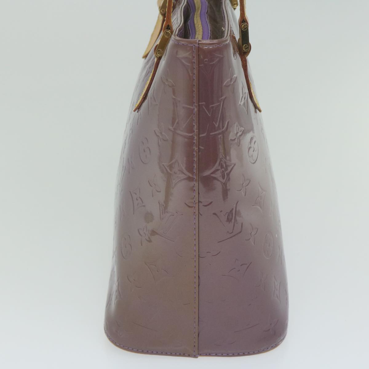 LOUIS VUITTON Monogram Vernis Houston Hand Bag Purple Viole M91093 yk9867