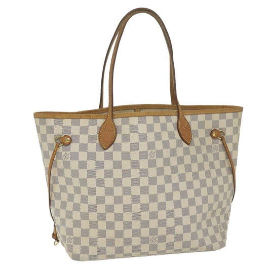 LOUIS VUITTON Damier Azur Neverfull MM Tote Bag N41605 LV yk9873