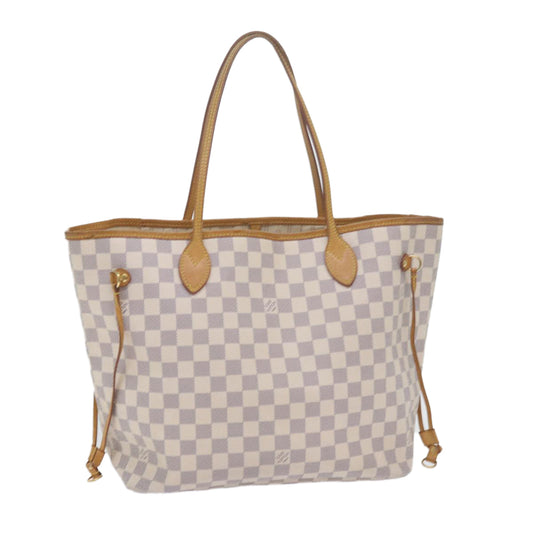 LOUIS VUITTON Damier Azur Neverfull MM Tote Bag N41605 LV yk9886