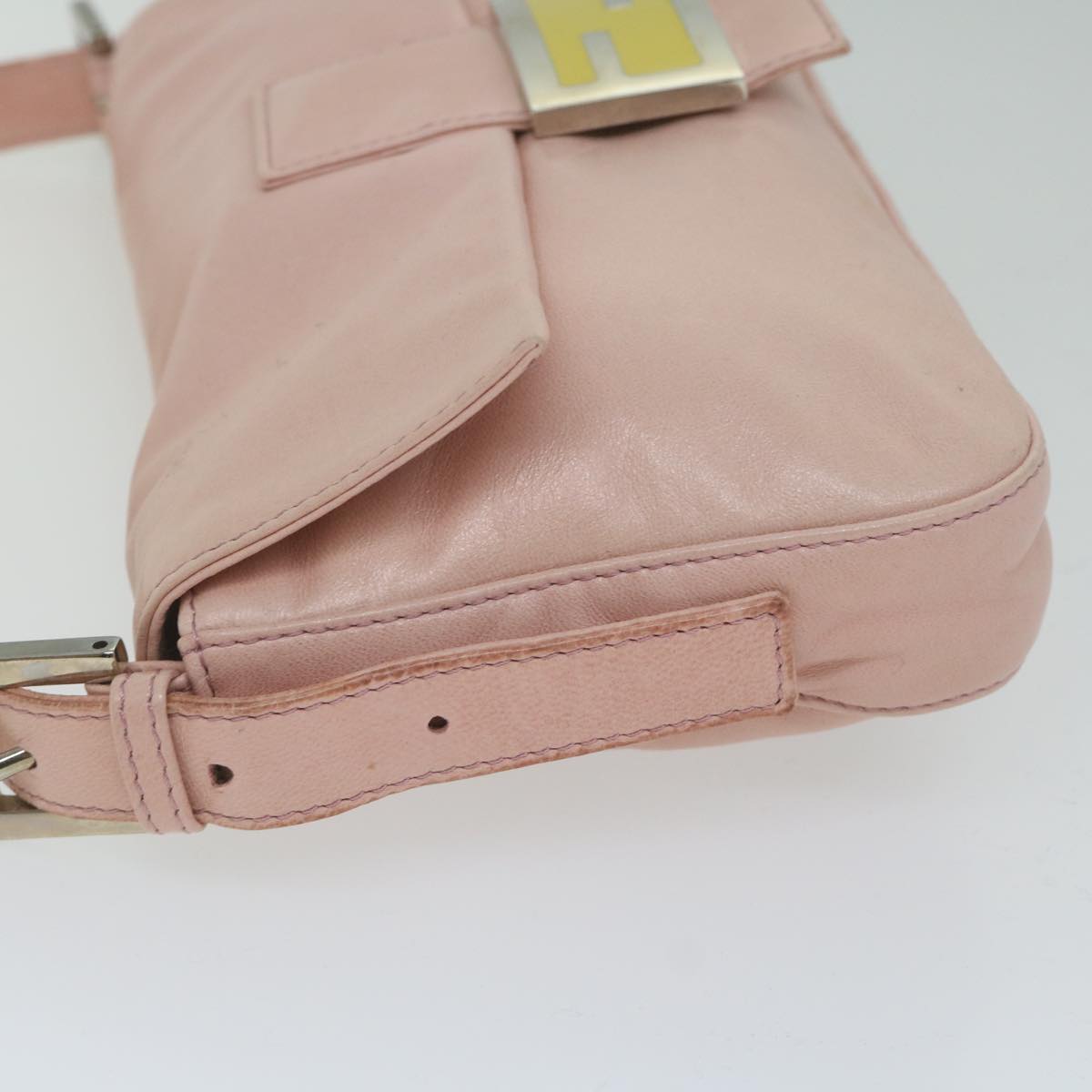 Luxury FendiMamma Baguette Shoulder Bag Leather Pink 2354 26424 008yk9887