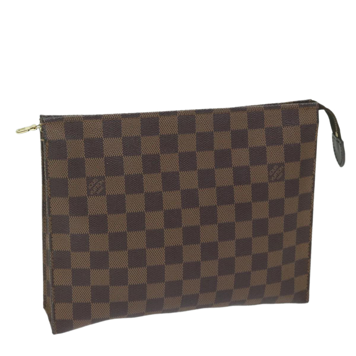 LOUIS VUITTON Damier Ebene Poche Toilette 26 Pouch N47543 LV yk9899
