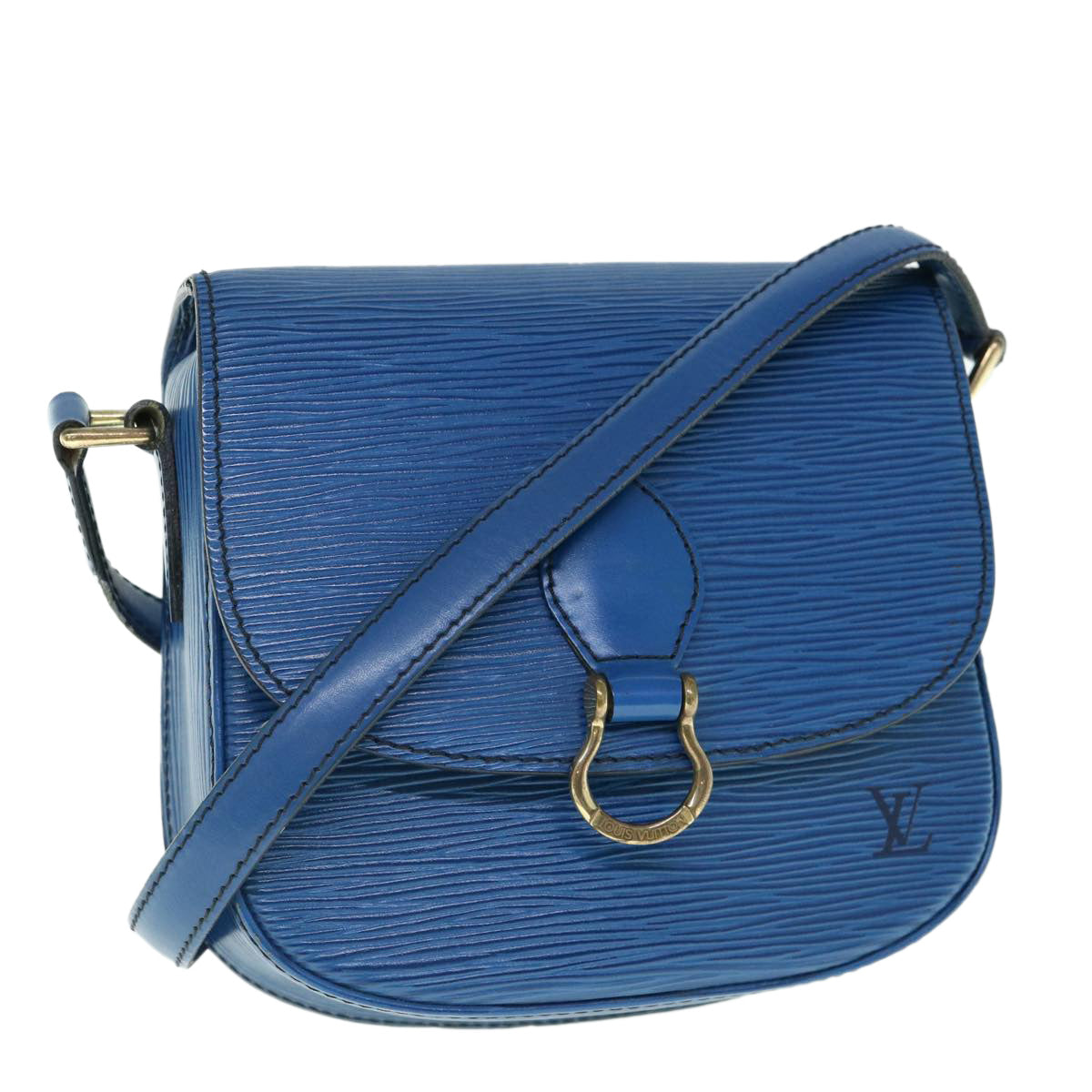 LOUIS VUITTON Epi Saint Cloud PM Shoulder Bag Blue M52195 LV yk9911