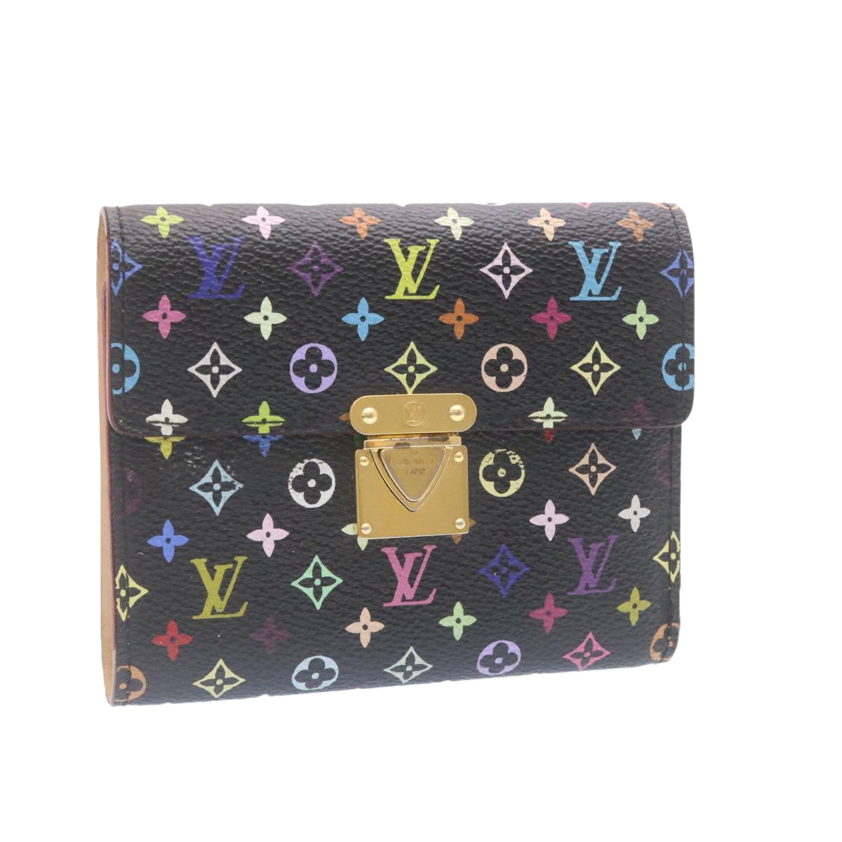 LOUIS VUITTON Multicolor Portefeuille Koala Wallet Black M58015 LV yt501